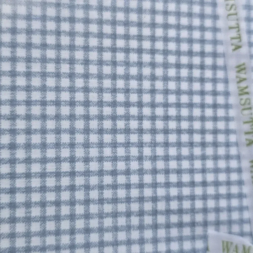 VTG Wamsutta Supercale Plus Twin Flat Sheet BLUE Gingham Sealed/Unused